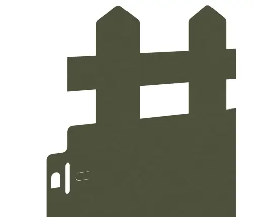 Zāliena Apmales 30 Pcs Olīvu Zaļš 103 X 0,05 X 22 Cm Tērauds Vidaxl