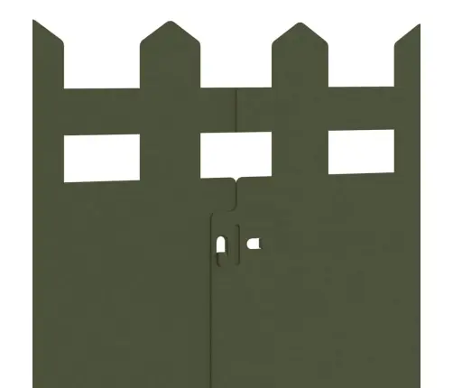 Zāliena Apmales 30 Pcs Olīvu Zaļš 103 X 0,05 X 22 Cm Tērauds Vidaxl