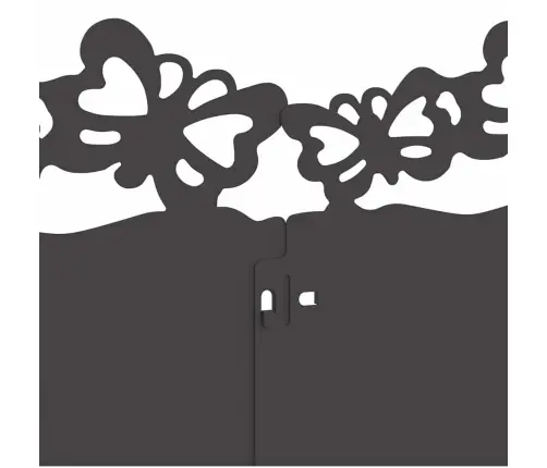 Zāliena Apmales 20 Pcs Melna 103 X 0,05 X 22 Cm Tērauds Vidaxl