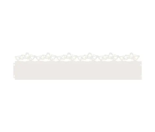 Zāliena Apmales 10 Pcs Balts 103 X 0,05 X 22 Cm Tērauds Vidaxl