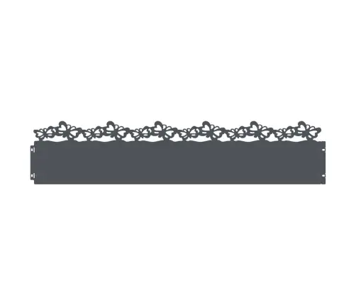 Zāliena Apmales 20 Pcs Antracīts 103 X 0,05 X 22 Cm Tērauds Vidaxl