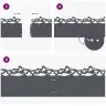 Zāliena Apmales 20 Pcs Antracīts 103 X 0,05 X 22 Cm Tērauds Vidaxl