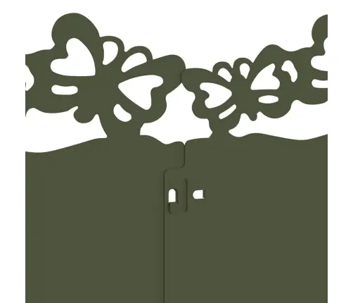 Zāliena Apmales 20 Pcs Olīvu Zaļš 103 X 0,05 X 22 Cm Tērauds Vidaxl