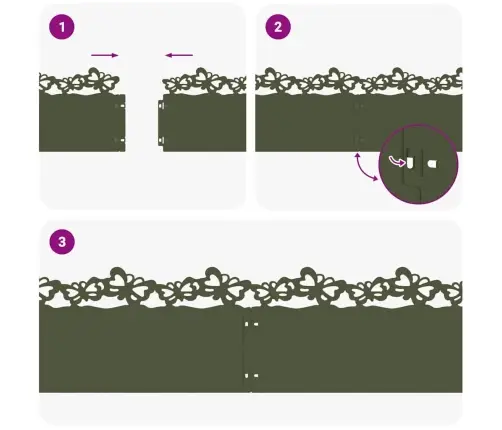 Zāliena Apmales 20 Pcs Olīvu Zaļš 103 X 0,05 X 22 Cm Tērauds Vidaxl