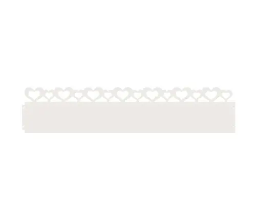 Zāliena Apmales 10 Pcs Balts 103 X 0,05 X 22 Cm Tērauds Vidaxl