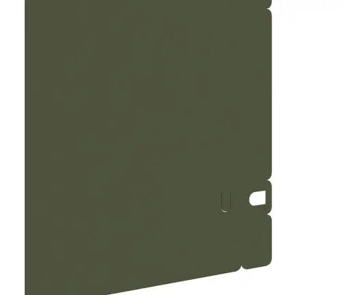 Zāliena Apmales 10 Pcs Olīvu Zaļš 103 X 0,05 X 22 Cm Tērauds Vidaxl