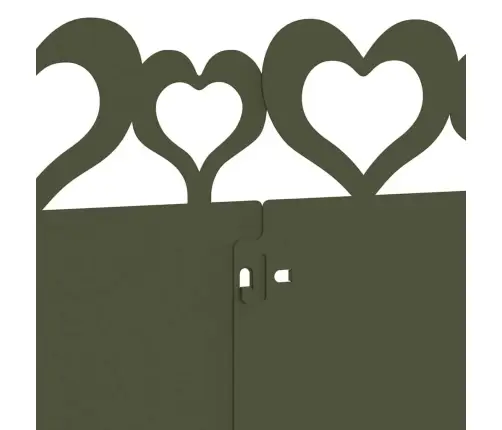 Zāliena Apmales 10 Pcs Olīvu Zaļš 103 X 0,05 X 22 Cm Tērauds Vidaxl