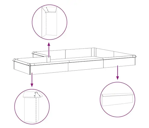 Kāpuru Žogs 4 Pcs Sudraba 50 X 3,5 X 25 Cm Nerūsējošs Tērauds Vidaxl