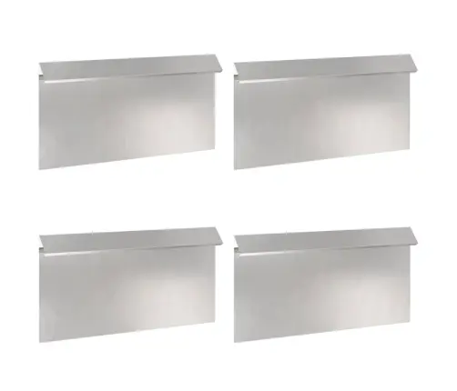 Kāpuru Žogs 4 Pcs Sudraba 50 X 3,5 X 25 Cm Nerūsējošs Tērauds Vidaxl