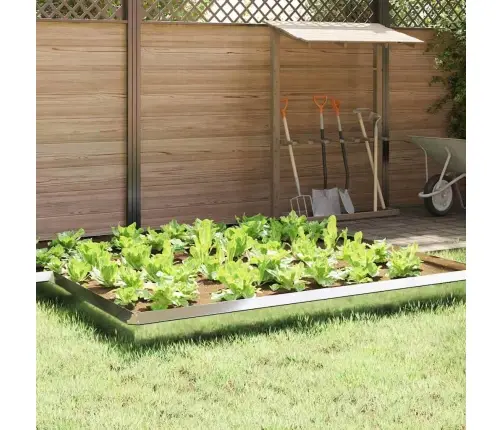 Kāpuru Žogs Sudraba 50 X 3,5 X 25 Cm Cinkots Tērauds Vidaxl