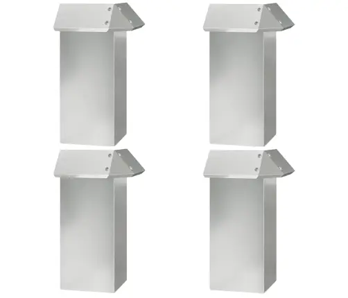 Sraigių Tvora 4 Pcs Sidabro 13,5 X 13,5 X 25 Cm