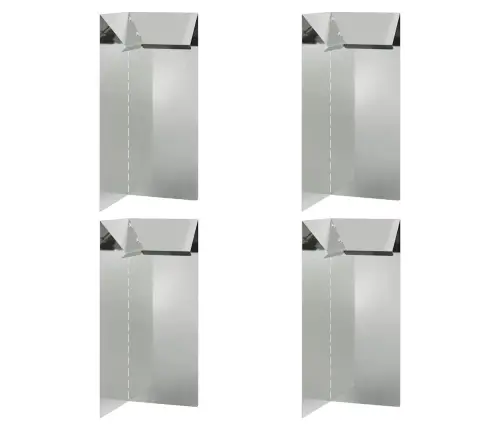 Sraigių Tvora 4 Pcs Sidabro 10 X 10 X 25 Cm Cinkuota Plienas