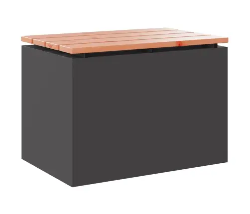 Dārza Sols Melna 60 X 40 X 43 Cm Masīvkoka Duglāzija Un Tērauds Vidaxl Dārza Sols Melna 60 X 40 X 43 Cm Masīvkoka Duglāzija Un Tērauds Vidaxl