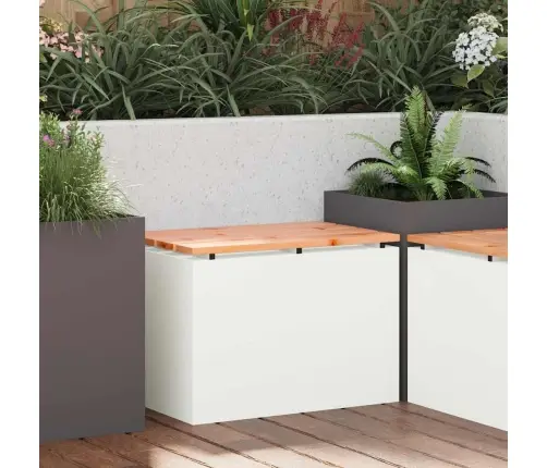 Dārza Sols Balts 60 X 40 X 43 Cm Tērauds Vidaxl