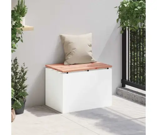 Dārza Sols Balts 60 X 40 X 43 Cm Tērauds Vidaxl