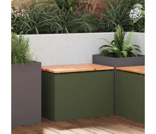 Dārza Sols Olīvu Zaļa 60 X 40 X 43 Cm Tērauds Vidaxl Dārza Sols Olīvu Zaļa 60 X 40 X 43 Cm Tērauds Vidaxl