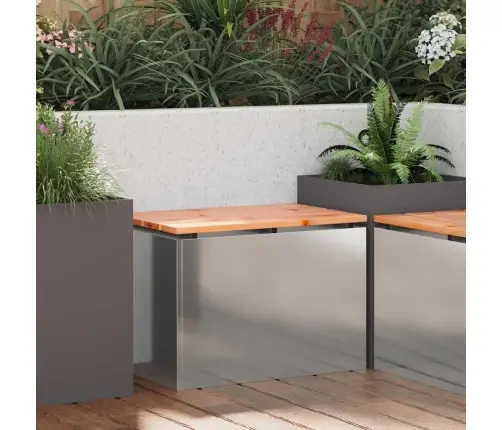 Dārza Sols Sudraba 60 X 40 X 43 Cm Cinkots Tērauds Vidaxl