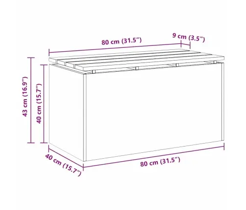 Dārza Sols Melna 80 X 40 X 43 Cm Tērauds Vidaxl