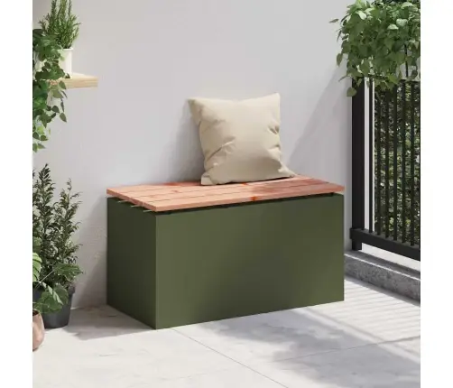 Dārza Sols Olīvu Zaļa 80 X 40 X 43 Cm Tērauds Vidaxl