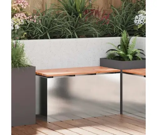 Dārza Sols Sudraba 80 X 40 X 43 Cm Nerūsējošs Tērauds Vidaxl