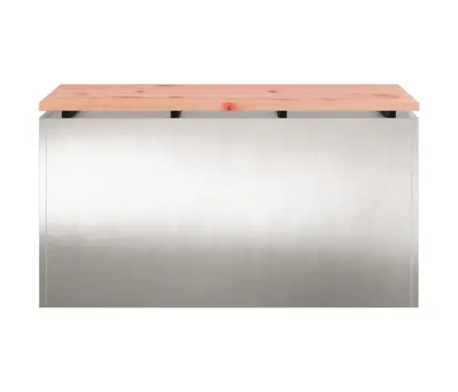 Dārza Sols Sudraba 80 X 40 X 43 Cm Nerūsējošs Tērauds Vidaxl