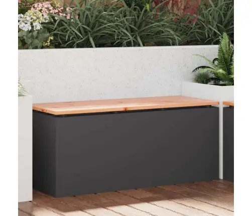 Sodo Suolas Juoda 100 X 40 X 43 Cm Plienas Sodo Suolas Juoda 100 X 40 X 43 Cm Plienas