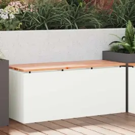 Dārza Sols Balts 100 X 40 X 43 Cm Tērauds Vidaxl