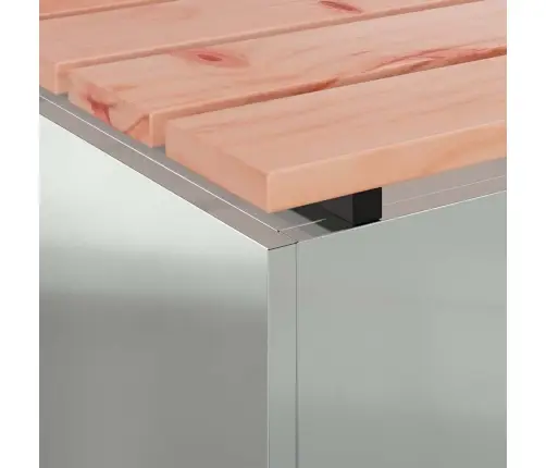 Sodo Suolas Sidabro 100 X 40 X 43 Cm Galvanizuotas Plienas Sodo Suolas Sidabro 100 X 40 X 43 Cm Galvanizuotas Plienas