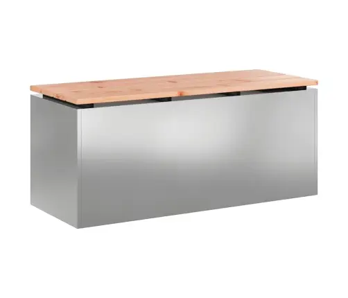 Sodo Suolas Sidabro 100 X 40 X 43 Cm Galvanizuotas Plienas Sodo Suolas Sidabro 100 X 40 X 43 Cm Galvanizuotas Plienas