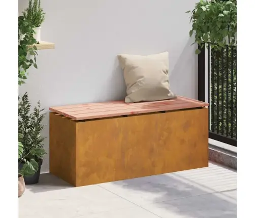 Dārza Sols Rūsa 100 X 40 X 43 Cm Novecināts Tērauds Vidaxl