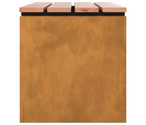 Dārza Sols Rūsa 100 X 40 X 43 Cm Novecināts Tērauds Vidaxl