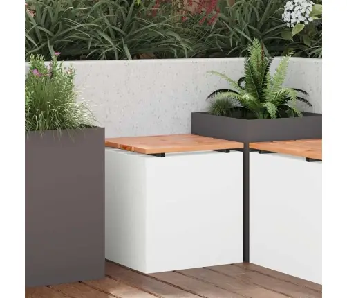 Dārza Sols Balts 40 X 40 X 43 Cm Tērauds Vidaxl Dārza Sols Balts 40 X 40 X 43 Cm Tērauds Vidaxl