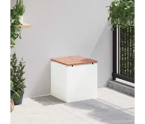 Dārza Sols Balts 40 X 40 X 43 Cm Tērauds Vidaxl Dārza Sols Balts 40 X 40 X 43 Cm Tērauds Vidaxl