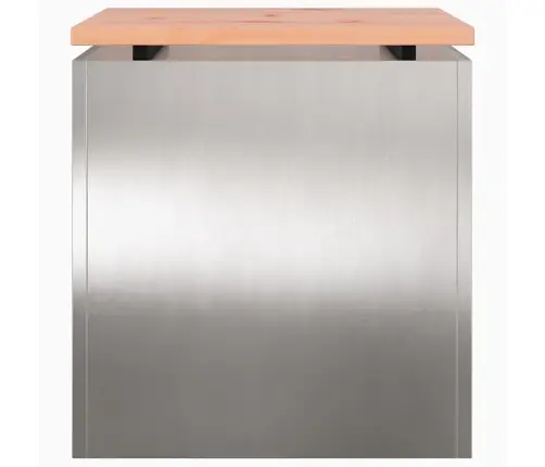 Dārza Sols Sudraba 40 X 40 X 43 Cm Nerūsējošs Tērauds Vidaxl