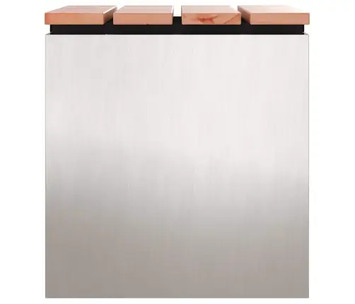 Dārza Sols Sudraba 40 X 40 X 43 Cm Nerūsējošs Tērauds Vidaxl