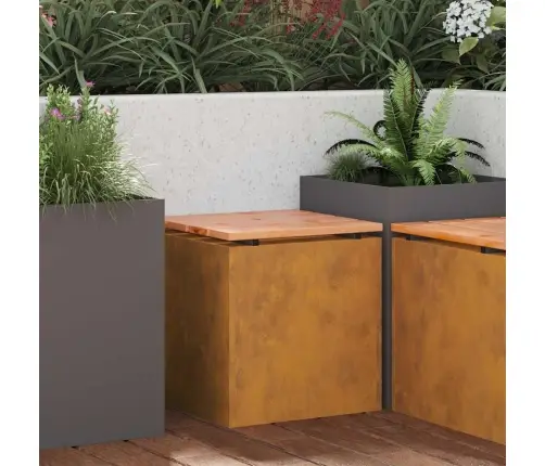 Dārza Sols Rūsa 40 X 40 X 43 Cm Novecināts Tērauds Vidaxl