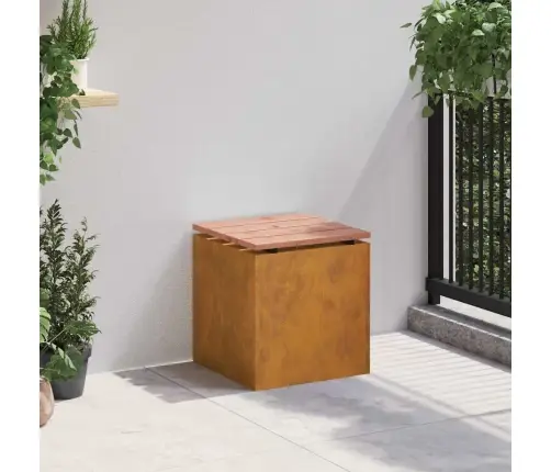 Dārza Sols Rūsa 40 X 40 X 43 Cm Novecināts Tērauds Vidaxl