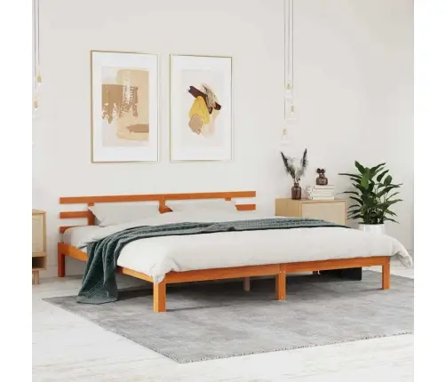 Voodi Raam Vahapruun 203.5 X 205.5 X 69.5 Cm Soe Puu, Männi