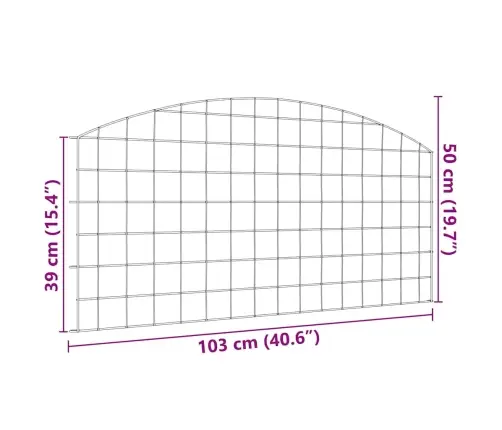 Tvenkinio Tvoros Rinkinys 5 Pcs Žalia 100 X 50 Cm Plienas