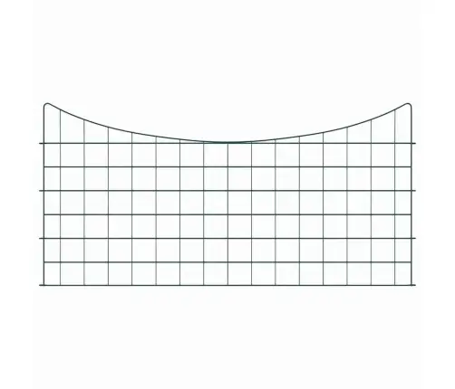 Dīķa Žoga Komplekts 5 Pcs Zaļa 100 X 50 Cm Tērauds Vidaxl