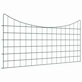 Dīķa Žoga Komplekts 5 Pcs Zaļa 100 X 50 Cm Tērauds Vidaxl