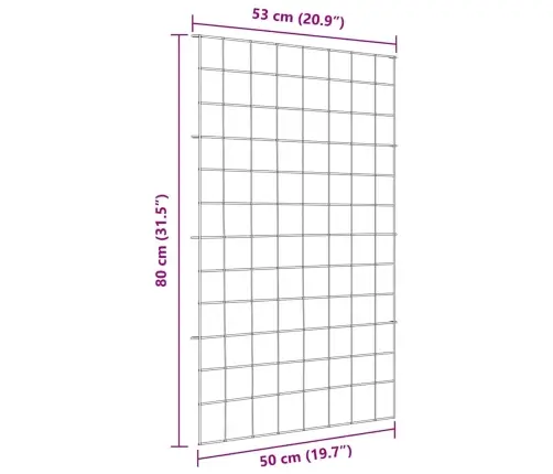 Dīķa Žoga Komplekts 8 Pcs Zaļa 50 X 80 Cm Tērauds Vidaxl