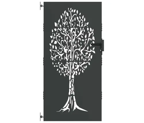 Dārza Vārti Cits Melna 100 X 175 Cm Pulverkrāsots Tērauds Vidaxl