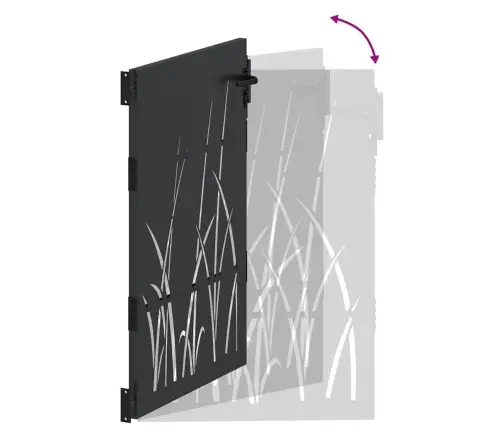 Sodo Vartai Juoda 85 X 125 Cm Milteliniu Būdu Padengtas Plienas