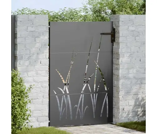 Dārza Vārti Melna 105 X 150 Cm Pulverkrāsots Tērauds Vidaxl