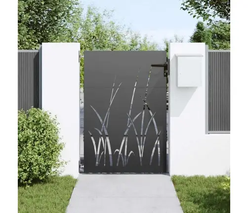 Dārza Vārti Melna 105 X 150 Cm Pulverkrāsots Tērauds Vidaxl