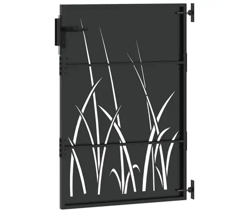 Dārza Vārti Melna 105 X 150 Cm Pulverkrāsots Tērauds Vidaxl