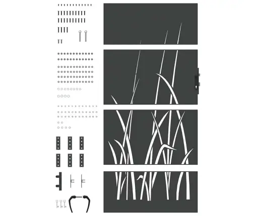 Sodo Vartai Juoda 85 X 200 Cm Milteliniu Būdu Padengtas Plienas