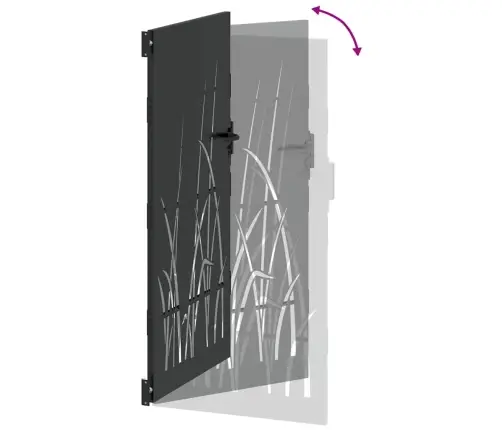 Sodo Vartai Juoda 85 X 200 Cm Milteliniu Būdu Padengtas Plienas