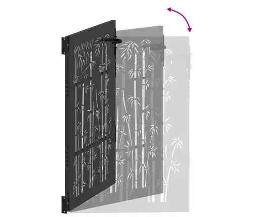 Aia Aed Lukuga Must 85 X 125 Cm Pulbervärvitud Teras